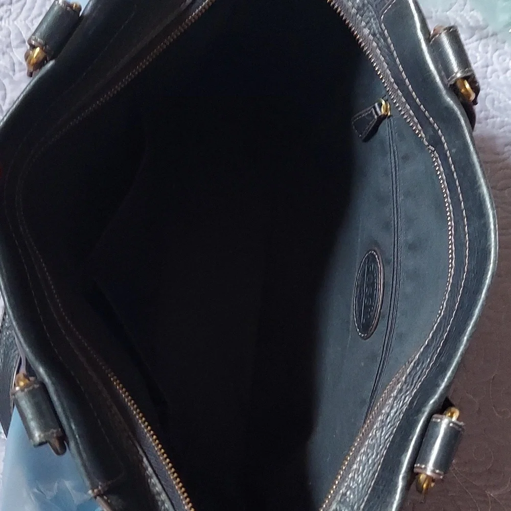 Y2K FOSSIL PEBBLE LEATHER MESSENGER EXECUTIVE BAG BLACK ISSUE NO. 1954 - EUC!